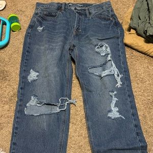Old Navy slouchy straight leg high rise jean size 6